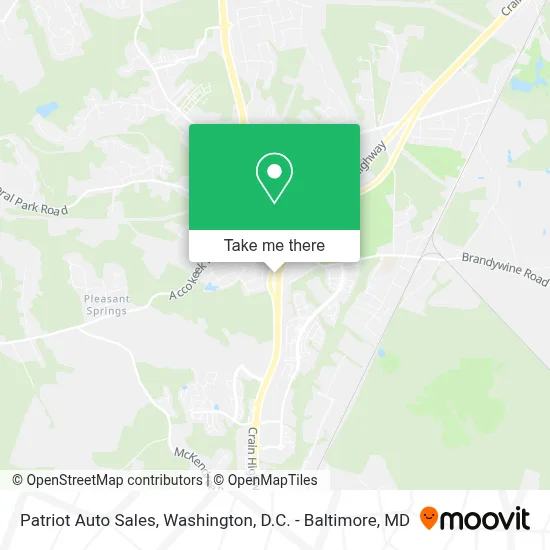 Patriot Auto Sales map