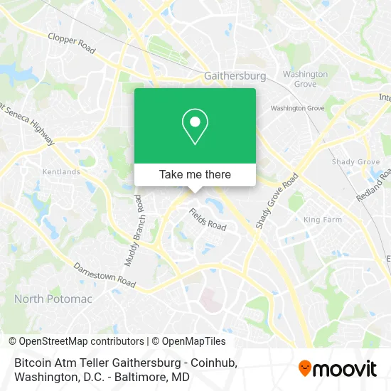 Bitcoin Atm Teller Gaithersburg - Coinhub map