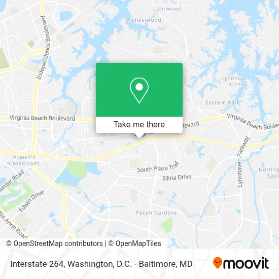 Interstate 264 map