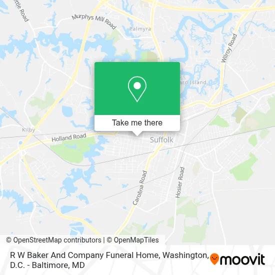 R W Baker And Company Funeral Home map