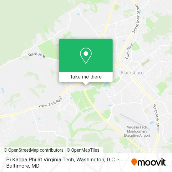 Pi Kappa Phi at Virginia Tech map