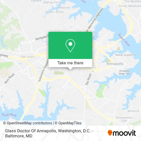 Glass Doctor Of Annapolis map