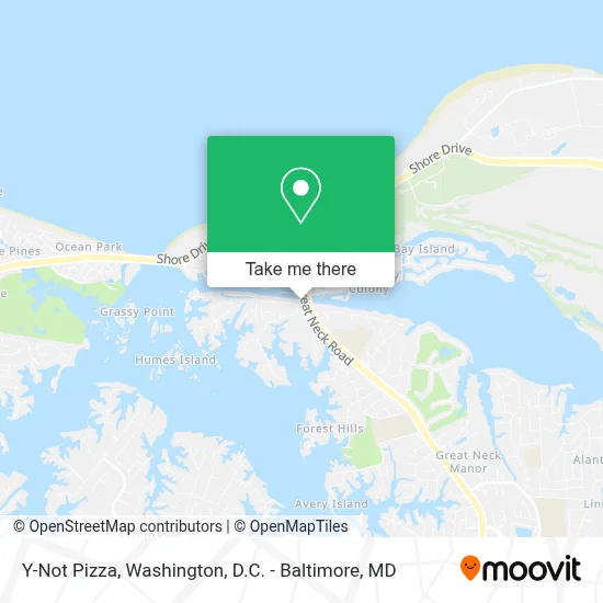 Y-Not Pizza map
