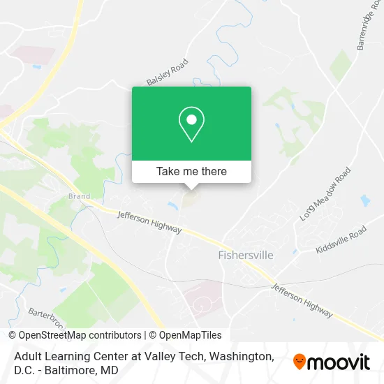 Adult Learning Center at Valley Tech map