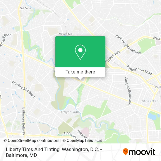 Liberty Tires And Tinting map