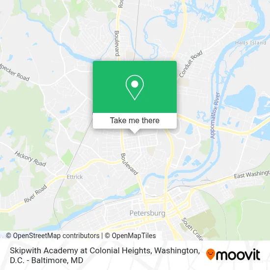 Skipwith Academy at Colonial Heights map