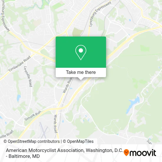 American Motorcyclist Association map