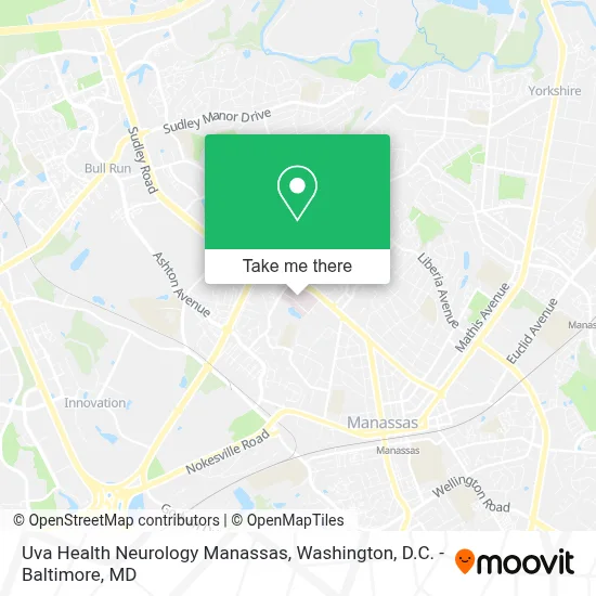 Uva Health Neurology Manassas map