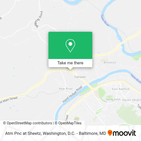 Atm Pnc at Sheetz map