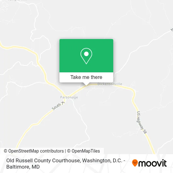 Old Russell County Courthouse map