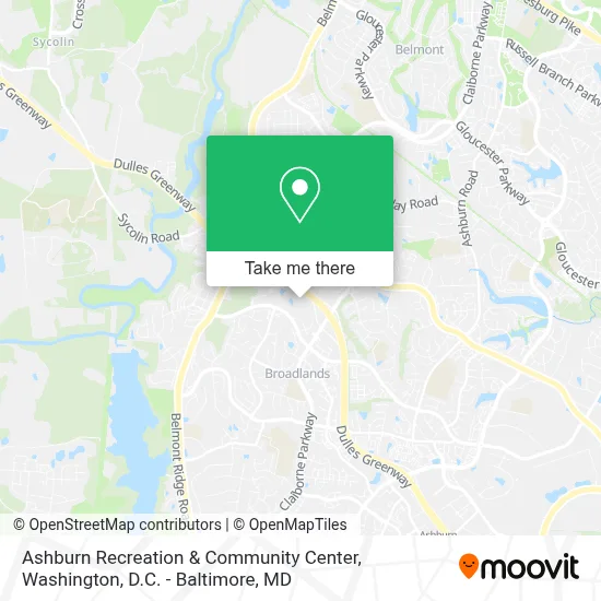 Ashburn Recreation & Community Center map