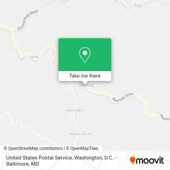 United States Postal Service map