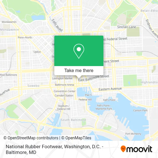 National Rubber Footwear map