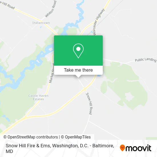 Snow Hill Fire & Ems map
