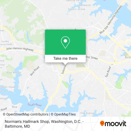 Norman's Hallmark Shop map