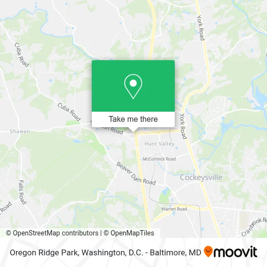 Oregon Ridge Park map