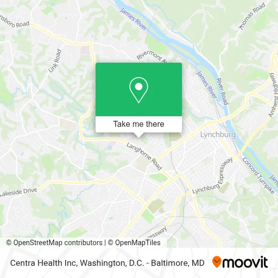 Centra Health Inc map