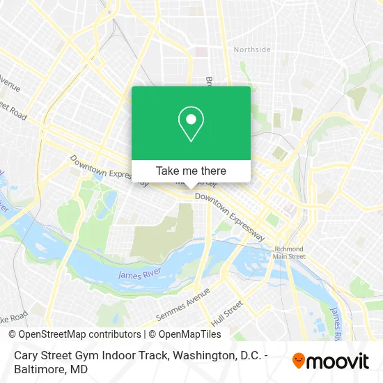 Cary Street Gym Indoor Track map