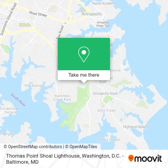 Thomas Point Shoal Lighthouse map