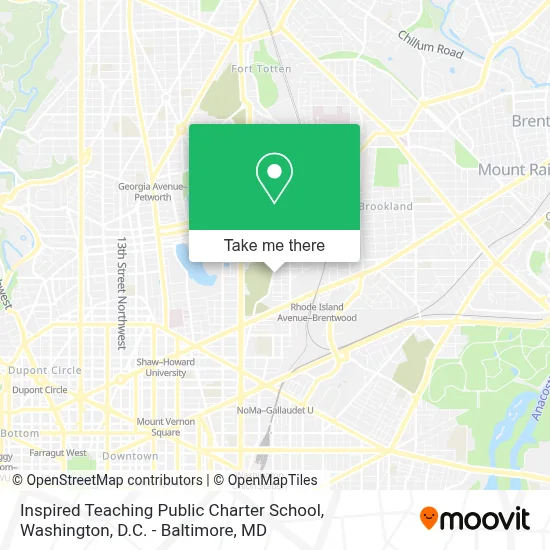 Inspired Teaching Public Charter School map