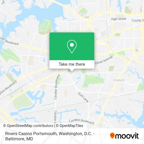 Rivers Casino Portsmouth map