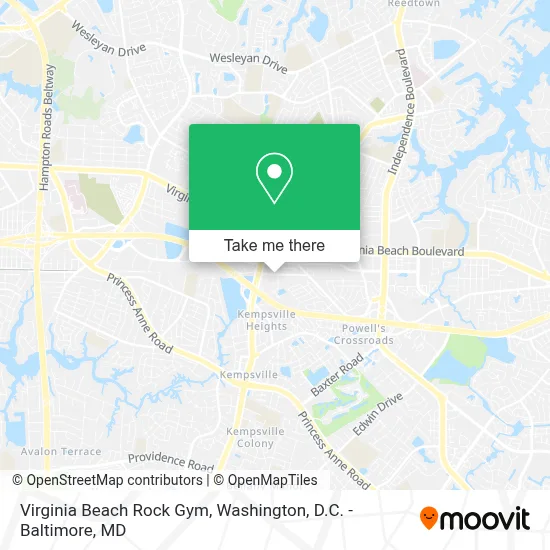 Virginia Beach Rock Gym map
