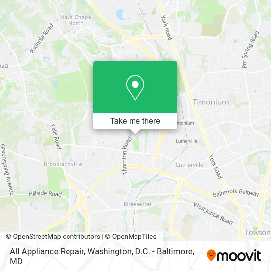 All Appliance Repair map