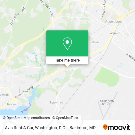 Avis Rent A Car map