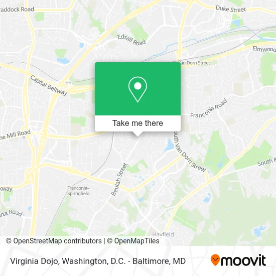 Virginia Dojo map