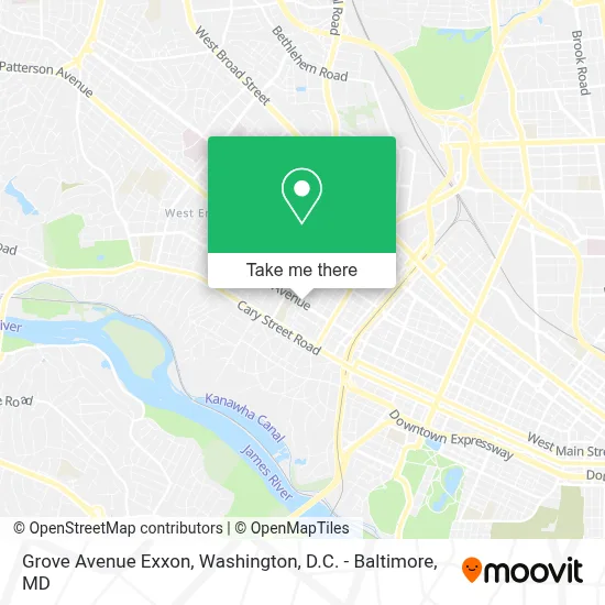 Grove Avenue Exxon map