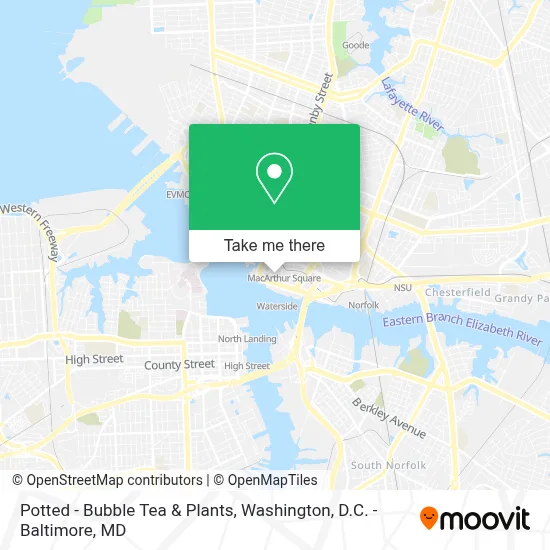 Potted - Bubble Tea & Plants map