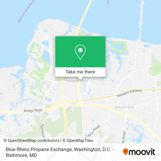 Blue Rhino Propane Exchange map