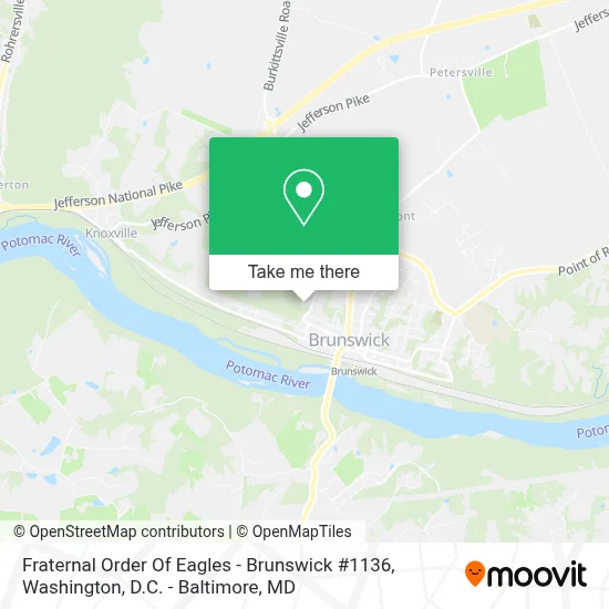 Fraternal Order Of Eagles - Brunswick #1136 map