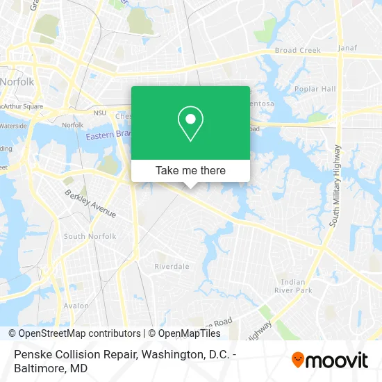 Penske Collision Repair map