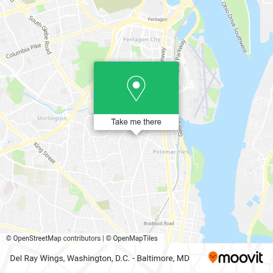 Del Ray Wings map