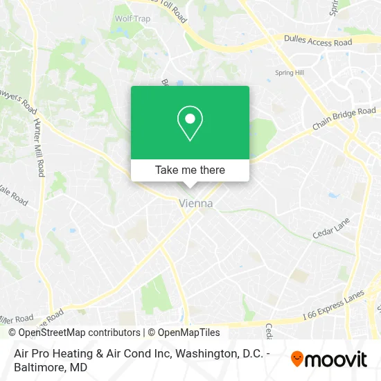 Air Pro Heating & Air Cond Inc map