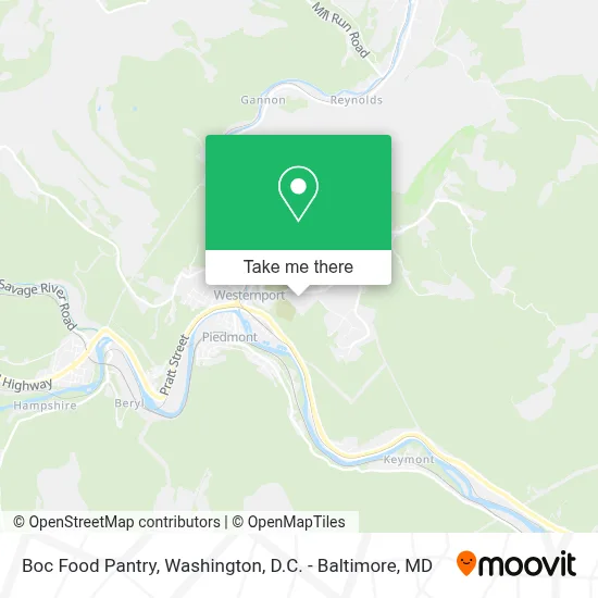 Boc Food Pantry map