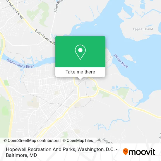 Hopewell Recreation And Parks map