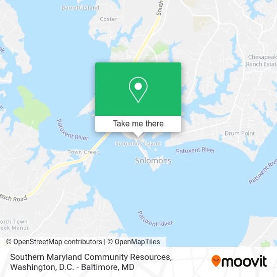 Southern Maryland Community Resources map