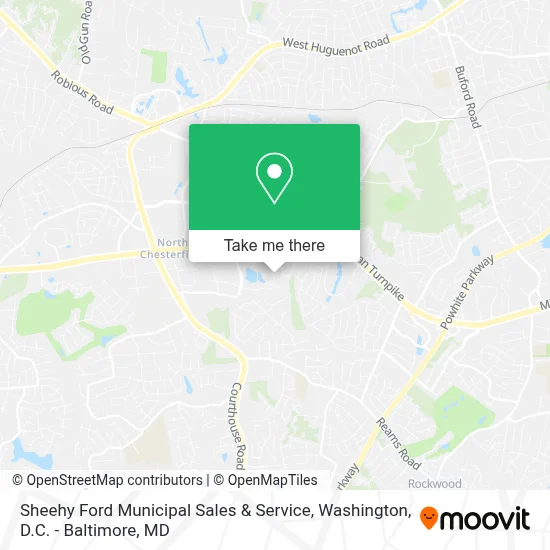 Sheehy Ford Municipal Sales & Service map