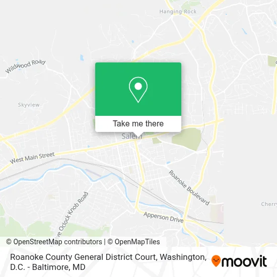 Roanoke County General District Court map