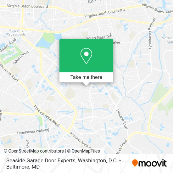 Seaside Garage Door Experts map