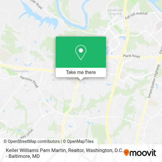 Keller Williams Pam Martin, Realtor map