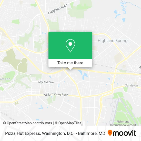 Pizza Hut Express map