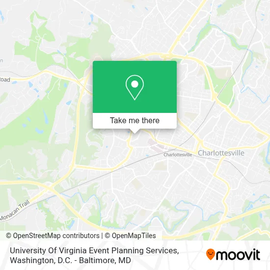 University Of Virginia Event Planning Services map