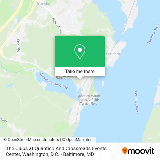 The Clubs at Quantico And Crossroads Events Center map