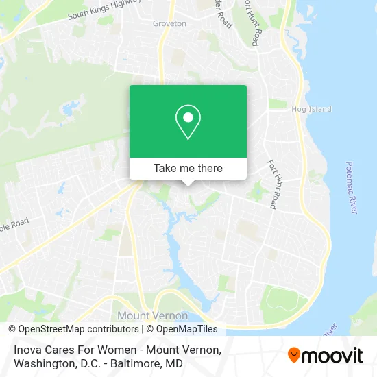 Inova Cares For Women - Mount Vernon map