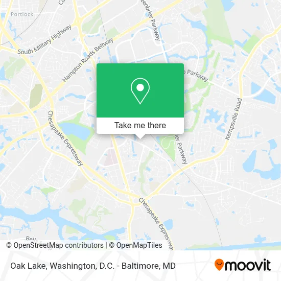 Oak Lake map