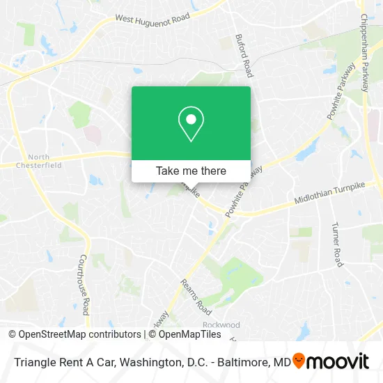 Triangle Rent A Car map