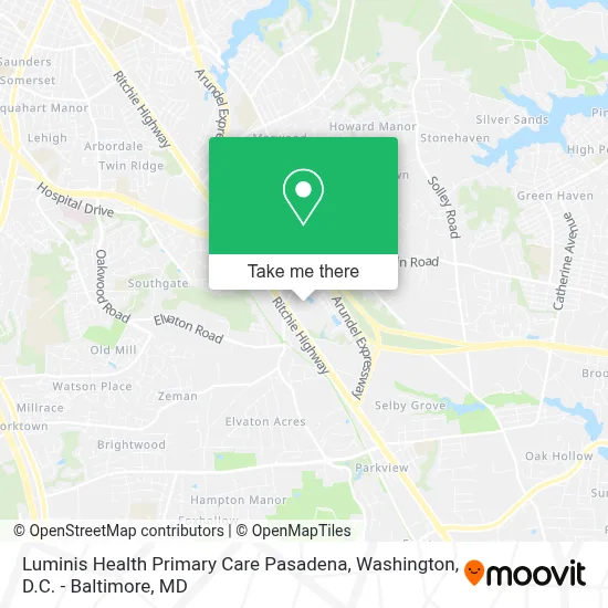 Luminis Health Primary Care Pasadena map
